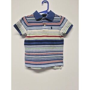 Polo Ralph Lauren Boys Short Sleeve Striped Polo Shirt Size 24 M